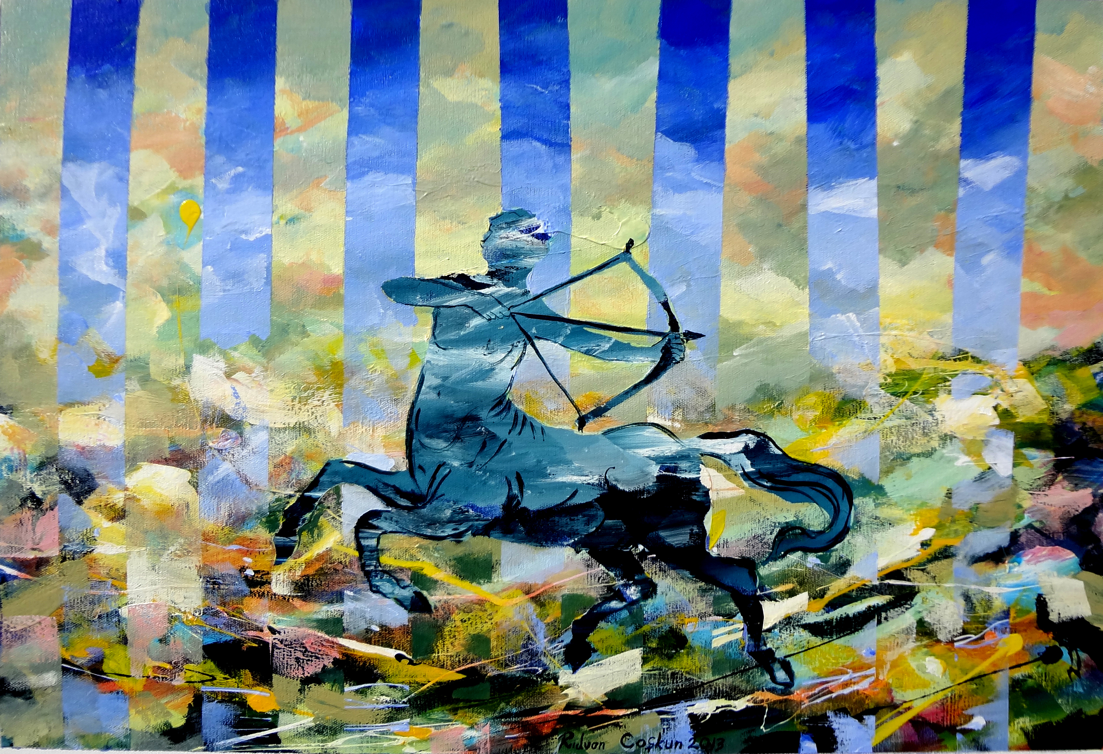 Tual Üzerine Akrilik 'Centor' 50x70 cm 2013